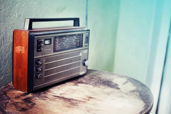 Retro Radiospeler Met Knoppen Antenne — Stockfoto