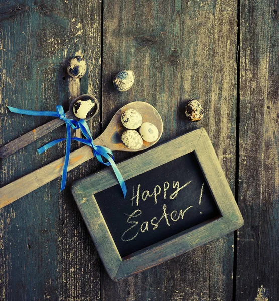 Wielkanoc Tła Jaj Czarny Deska — Zdjęcie stockowe