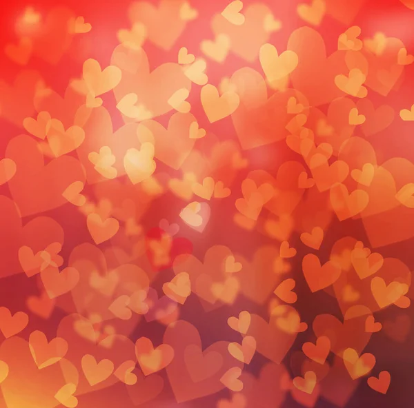 Abstract Glowing Soft Hearts Valentines Day Background — Stock Photo, Image