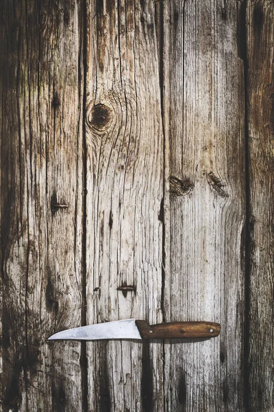 Widok Góry Nożem Podłoże Drewniane — Zdjęcie stockowe