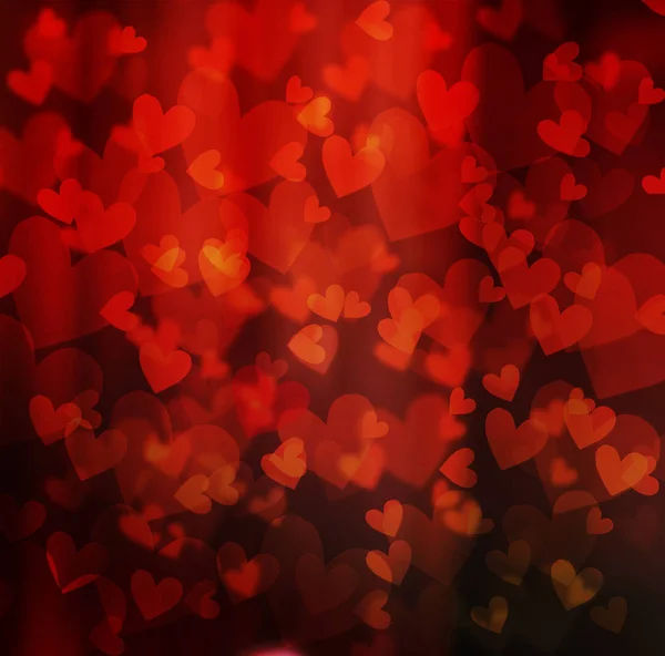 Abstract Glowing Soft Hearts Valentines Day Background — Stock Photo, Image