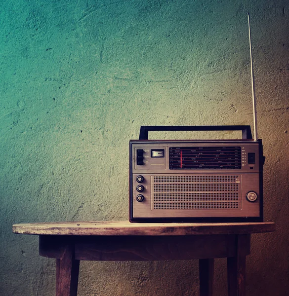 Retro Radyo Oyuncu Ile Düğmeleri Anten — Stok fotoğraf