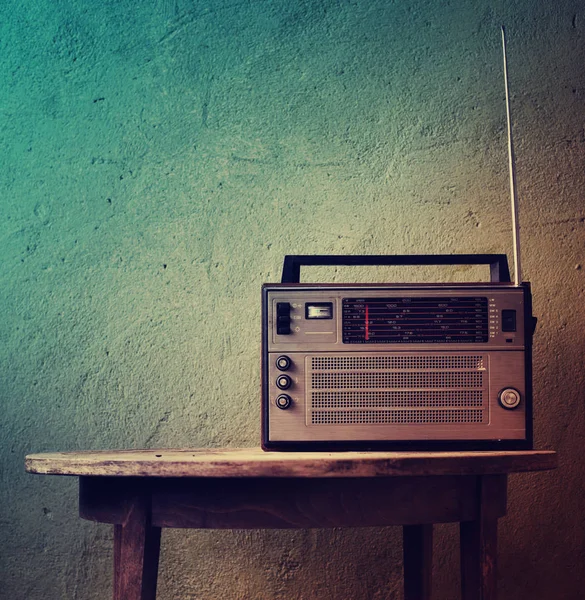 Retro Radiospeler Met Knoppen Antenne — Stockfoto