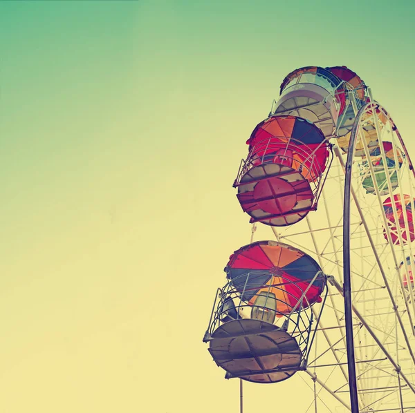 Low Angle View Ferris Wheel Sunrise — Stock Photo, Image