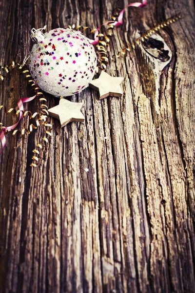 Closeup View Beautiful Colorful Christmas Decorations Vintage Style — Stock Photo, Image