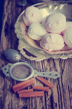 lezzetli şekerleme portre görünümünü ahşap tablo