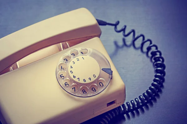 Close Retro Telephone Table Vintage Colors — Stock Photo, Image