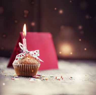 closeup görünümü şablon vintage tarzı ve renkli kek