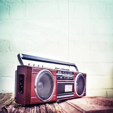 vintage plak çalar kaset için görünümünü portre 