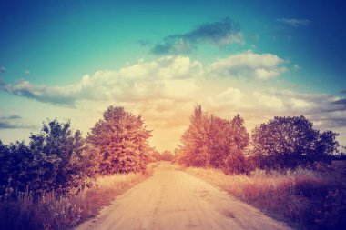 Otsu çayır üzerinde güzel doğa 