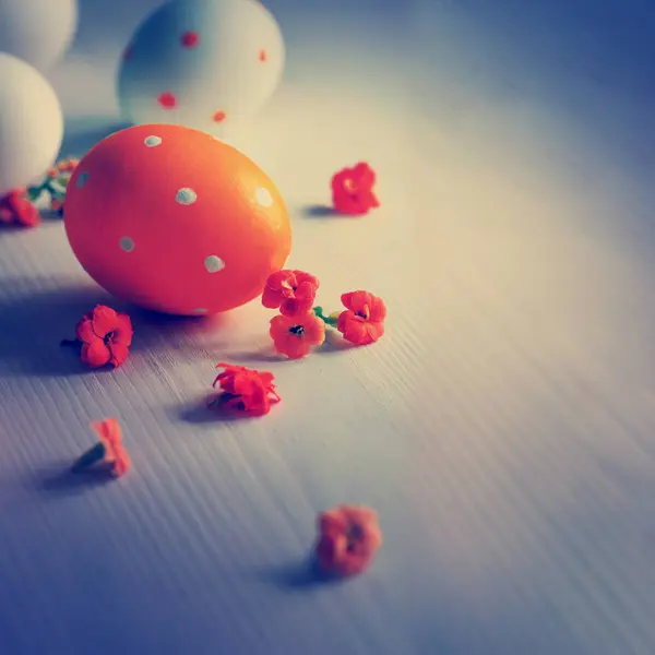 Vista Cerca Coloridos Huevos Pascua Pintados — Foto de Stock