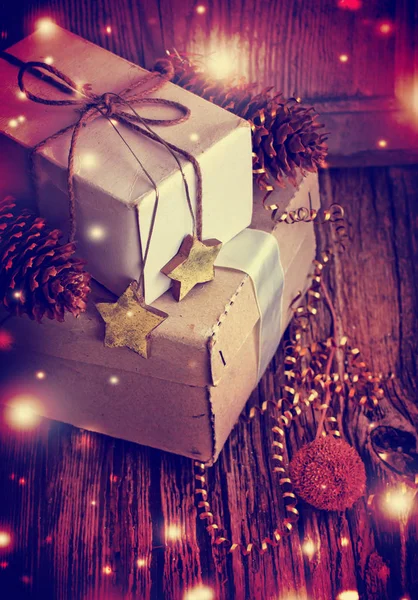 Decorações Natal Incríveis Conceito Decorações Férias — Fotografia de Stock