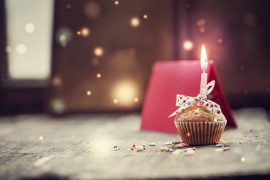 closeup görünümü şablon vintage tarzı ve renkli kek