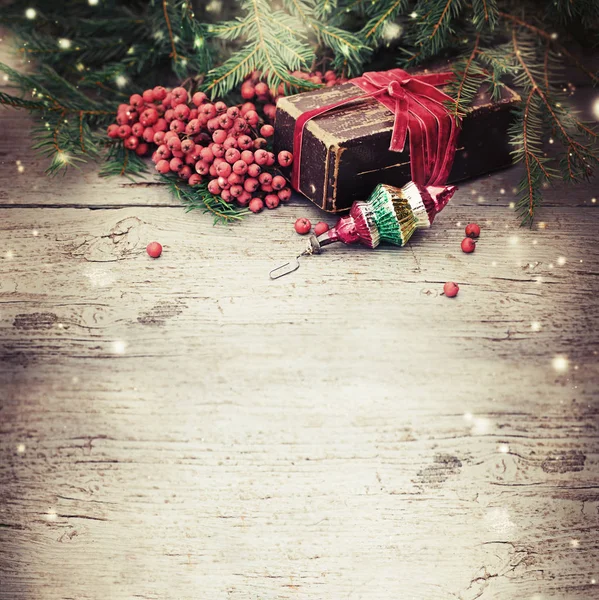 Θέα Closeup Πολύχρωμες Διακοσμήσεις Χριστουγέννων Στυλ Vintage — Φωτογραφία Αρχείου