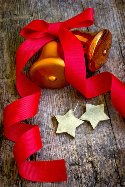 Closeup View Table Christmas Decorations — Stock Photo, Image