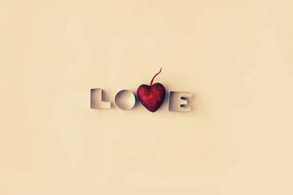 San Valentino Accordo Con Love Lettere Cuore — Foto Stock