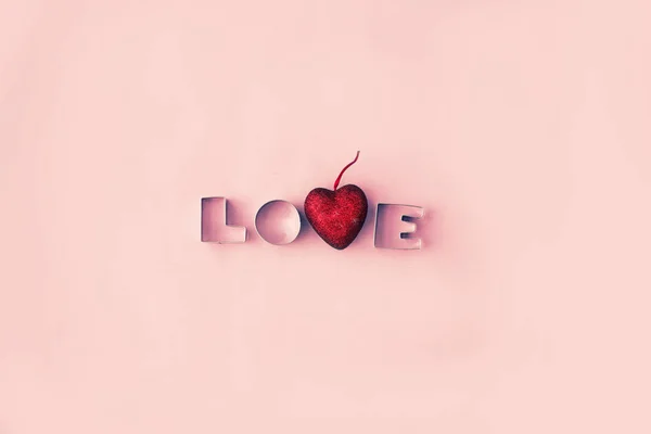 Valentines Day Arrangement Love Letters Heart — Stock Photo, Image