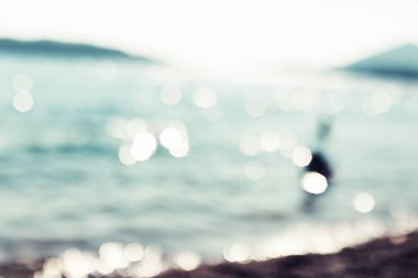 Soyut titreşen deniz suyu Beach, yaz tatil arka plan