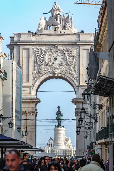 Placa do Comercio and Arco da Rua Augusta — Stock Photo, Image