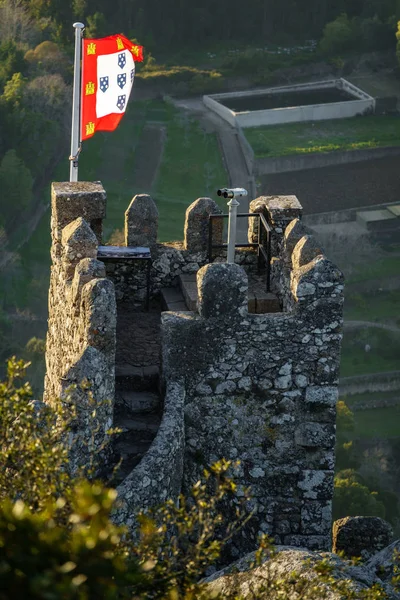 Castle merlon as viewpoint — Stock Photo, Image