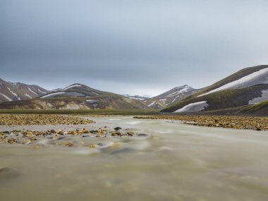 Landmannalaugar inanılmaz manzara akışı, İzlanda