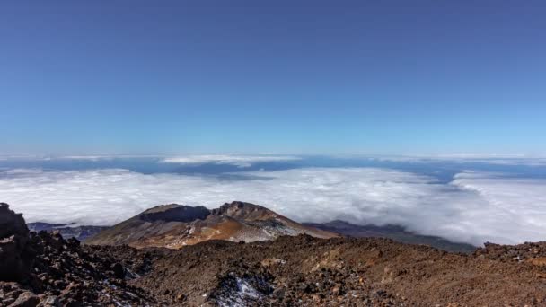 Timelapse gran angular del volcán Pico Viejo con nubes — Vídeos de Stock