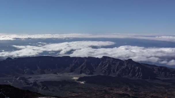 Vista superior del Teide enorme cráter time lapse — Vídeo de stock