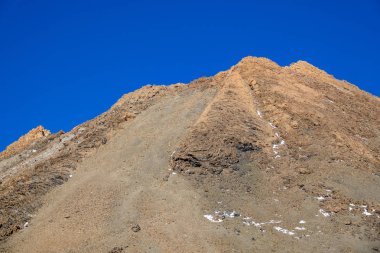 Teide krater mavi gökyüzü karşı üst