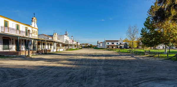 The vintage streets of the village of El Rocio in Andalusia — Stock Photo, Image