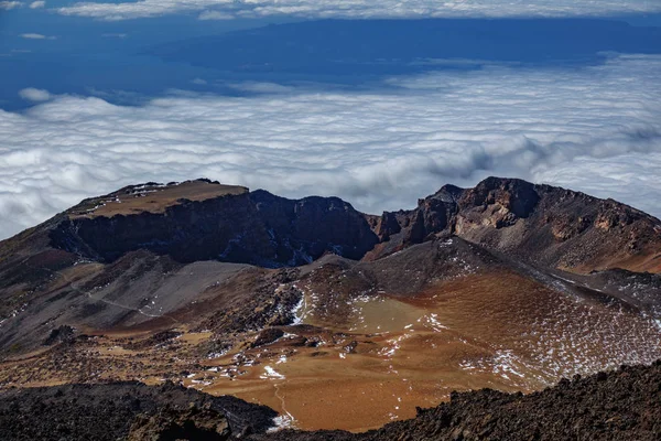 Cratera vulcânica do Pico viejo na ilha de Tenerife, vista superior — Fotografia de Stock