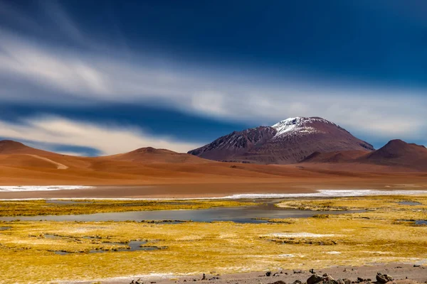 Colorful salar in Atacama, ultra long exposure — Stock Photo, Image