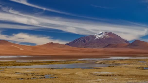 Bolivya sınırı yakınlarında Salar timelapse, Şili dağlık — Stok video