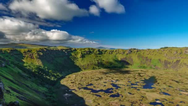 Cratera do vulcão Ranu kau lapso de tempo de ângulo largo — Vídeo de Stock