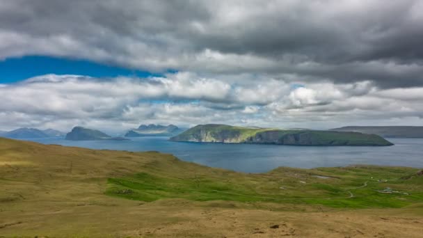 Time lapse de Islas Feroe desde Sandoy — Vídeo de stock