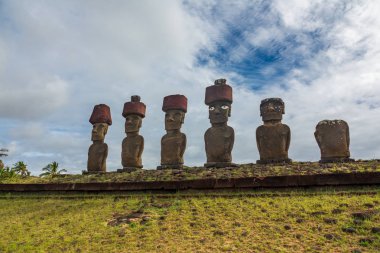 Anakena plaj, Rapa Nui Ahu Nau Nau alt görünümü