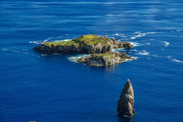 Îlots Tangata matu dans l'île de Pâques, vue sur le dessus — Photo