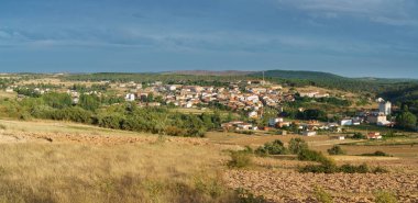 Alcanices gigapan panoramic view in Zamora, Spain clipart