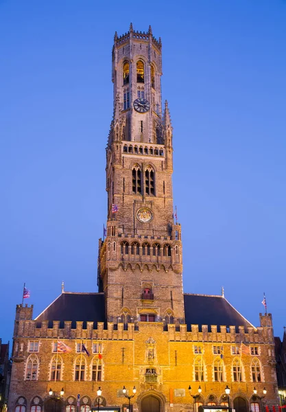 Torre campanaria di Belfort, Bruges — Foto Stock