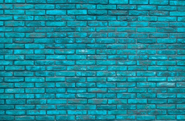 鮮やかな青いレンガの壁の背景 青いレンガ パターン テクスチャ — ストック写真