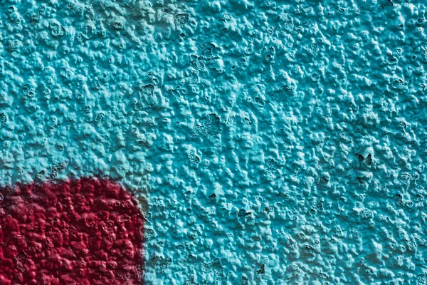 Red Graffiti Detail Blue Painted Wall Facade Abstract Background Wallpaper — Stock Photo, Image