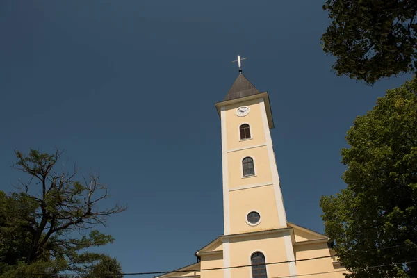 Church Uznesenja Bdm Cetingrad Croatia Blue Sky Background New Church — Stock Photo, Image