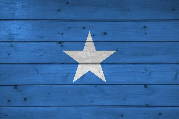 Флаг Сомали Деревянном Фоне Поверхность Деревянная Стена Доски Государственный Флаг — стоковое фото
