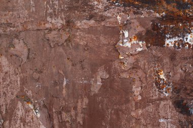 doku eski metal rust, benekli kahverengi, yakın çekim