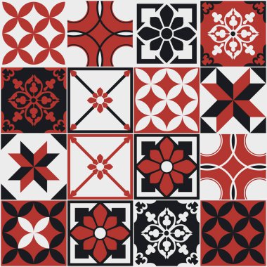 Kusursuz desen. Klasik dekoratif öğeler.