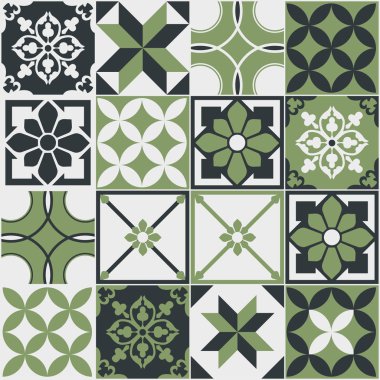 Kusursuz desen. Klasik dekoratif öğeler.