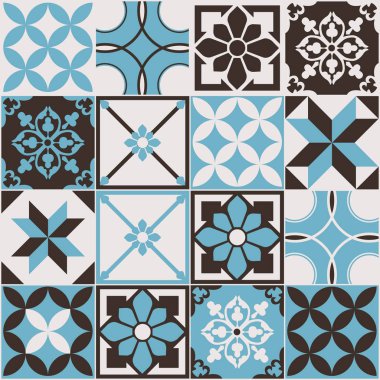 Kusursuz desen. Klasik dekoratif öğeler.