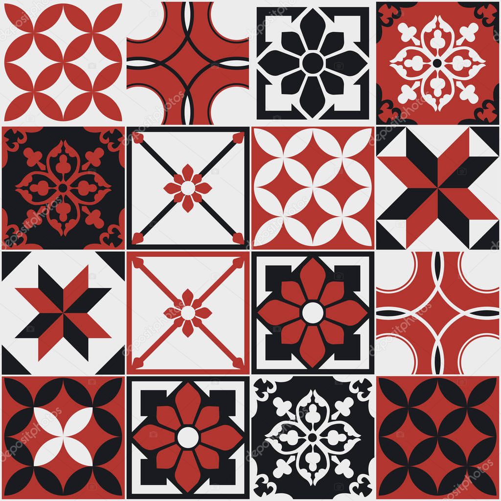 Seamless pattern. Vintage decorative elements.