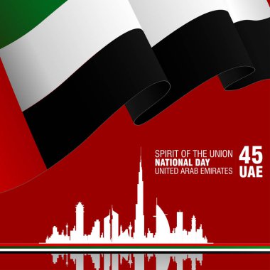 Birleşik Arap Emirlikleri (BAE). Ulusal günü kutlama. Vektör çizim. 2 Aralık tarihinde, ruh Birliği'nin.