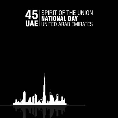 Birleşik Arap Emirlikleri (BAE). Ulusal günü kutlama. Vektör çizim. 2 Aralık tarihinde, ruh Birliği'nin.