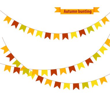 Renkli kiraz kuşu ve çelenk kutlama için. Sonbahar, thanksgivven bayrakları.